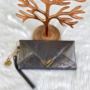Big Buddha Snakeskin Wristlet wallet